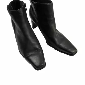 White Mountain Stiefeletten Cambria Absätze Damen Größe 9,5 schwarz quadratische Zehenpartie scharf - Bild 1 von 8