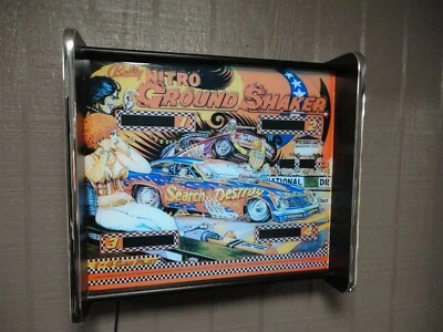 Bally Nitro Coctelera de Tierra Cabezal de Pinball Pantalla LED Caja de Luz Foto 1 de 4