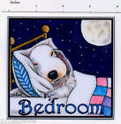EXCLUSIVE DESIGN BEDLINGTON TERRIER DOG BEDROOM PAINTING SIGN BY SUZANNE LE GOOD