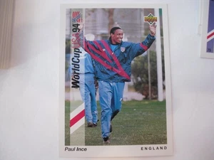 1994 Paul Ince Upper Deck World Cup England Soccer Card Manchester United - Picture 1 of 2