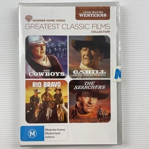 John Wayne Westerns The Searchers Rio Bravo Cowboys Searchers DVD Region 4 NEW - Picture 1 of 2