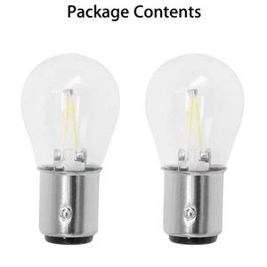 2X Set 1157 BA15D 8V-28V LED Bulb Reverse Singal Turn Light Brake Lamp White Hot - Picture 1 of 21
