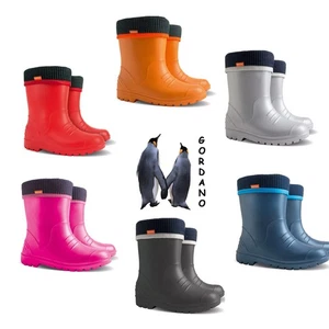 Demar Dino EVA Kleinkind Gummistiefel Wolle gefüttert Kinder Jungen Mädchen Winter - Bild 1 von 27