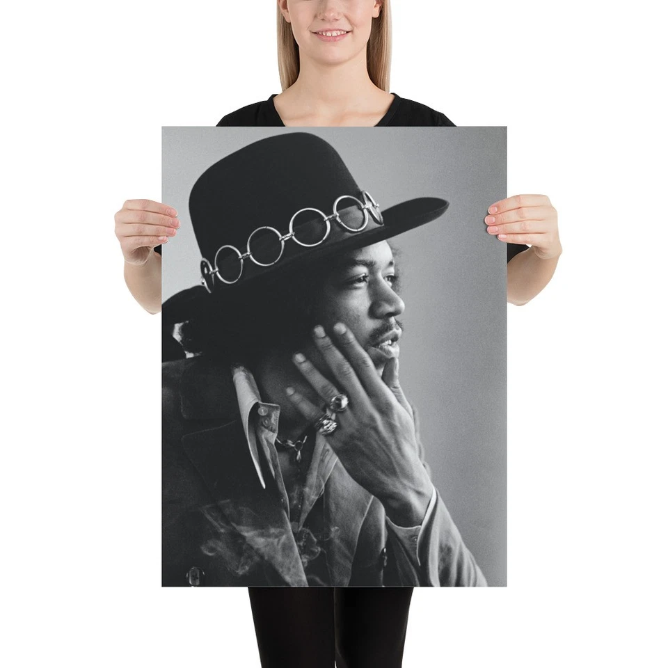 ХЕНДРИКС, ДЖИМИ — 18 x 24 дюйма, БОЛЬШАЯ ХУДОЖЕСТВЕННАЯ ПЕЧАТЬ, домашний декор, рок-музыка, 60-е - Изображение 1 из 1