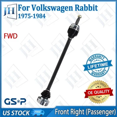 OE Front Right Passenger CV Axle Shaft For 1975-84 Volkswagen Rabbit Jetta FWD - Image 1 of 4
