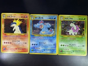 Typhlosion Feraligatr Meganium Neo Premium File 1 Holo (Japanese) - Picture 1 of 9