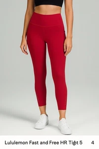 LLL HR Tight 25 in Dark Red Size 4 Leggings with Pockets New w Tags - Picture 1 of 7