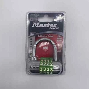 New Master Lock Padlock 1523D Set Your Own Combination GREEN Dials 2-1/2in Wide - Picture 1 of 4