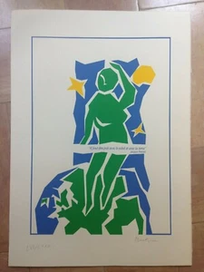AFFICHE LITHOGRAPHIEE ORIGINALE JACQUES PREVERT NUMEROTEE & SIGNEE - Picture 1 of 1