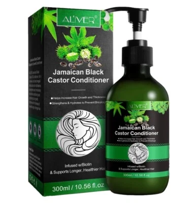 ALIVER JAMAICAN BLACK CASTOR OIL Jamaikanisches schwarzes Rizinusöl Conditioner für Haarwachstum stärkt Haar und Kopfhaut