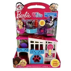 Barbie Pets Dreamhouse Playset 10 Pieces Two-Sided Play New - Picture 1 of 5