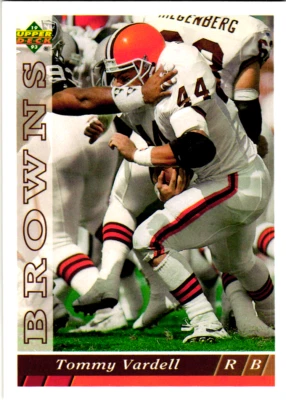 1993 Upper Deck #408 Tommy Vardell Cleveland Browns Football Card - Image 1 of 2