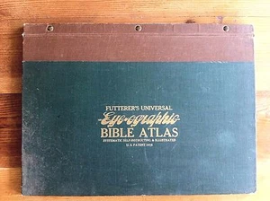 1918 Eye-Ographic Bible Atlas Visual History "Original Indiana Jones" Futterer  - Foto 1 di 10