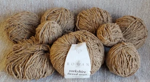 ROWAN YORKSHIRE TWEED ARAN MERINOWOLLE GARN braun hellbraun beige SH 413 ~ 1 Pfund 4 Unzen - Bild 1 von 10