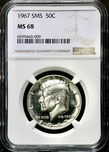 1967 50C Kennedy Half Dollar - Special Mint Set - NGC MS 68 CC111 - Picture 1 of 2