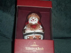 Villeroy & Boch 4" Snowman Treats Porcelain Hinged Trinket Box NIB - Picture 1 of 1