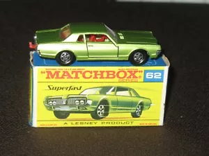 MATCHBOX LESNEY SUPERFAST MERCURY COUGAR MB 62A-01 (MIB) *FACTORY ERROR* - Picture 1 of 12