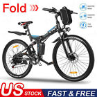 500W Folding Electric Bike, 26'' Mountain Bicycle Commuting EBike Heavy Duty-US