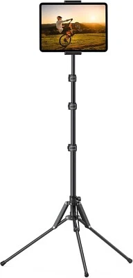 Tablet Floor Tripod Stand i Pad Holder Mount with Adjustable Height for Strea - image 1 of 4