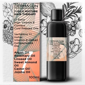 7in 1 Haaröl Wuchs & Pflege Arganöl Rosmarinöl Jojobaöl Leinöl Rizinusöl 100mL - Bild 1 von 6