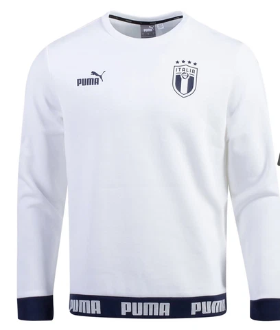 PUMA FIGC FtblCulture Men's Crewneck Sweatshirt- Men’s Size SMALL (757251 02) Cover
