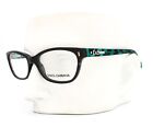 Dolce Gabbana DG 1205 1826 Eyeglasses Glasses Black on Turquoise Patterns 52mm