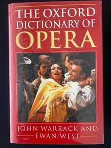 The Oxford Dictionary of Opera: John Warrack and Ewan West 1995 HC DJ  - Bild 1 von 3