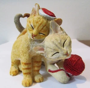 Lenox KITTY'S GIFT FROM THE HEART Figur Sweet Kitties rote Mütze & Garnknäuel - Bild 1 von 8