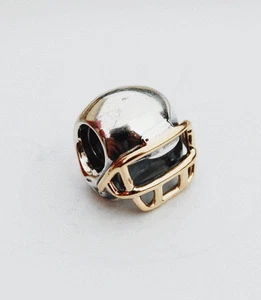 Genuine Pandora two-tone Charm "Football Helmet" - 790570 - retired - Picture 1 of 3