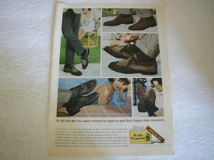 1964 HUSH PUPPIES MEN'S SHOES POP ART 8X11 WALL ART VINTAGE PRINT AD L039 - Picture 1 of 1
