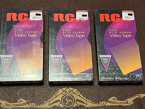 RCA T-120 6 Stunden 6 Stunden Premium leere VHS Videokassetten Kassetten VERSIEGELT 3er-Pack ~ NEU - Bild 1 von 6