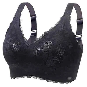 Women No Underwire Push Up Bras Full Coverage Padded Lace Bralettes - Picture 1 of 14