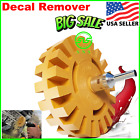 Decal Removal Eraser 4' Wheel Power Drill Adapter Rubber Car Pinstripe Sticker