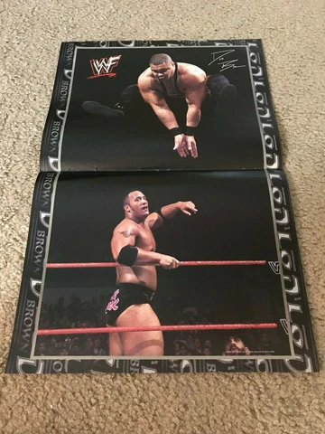 Vintage WWF D-LO BROWN Centerfold Poster 1990s w/ THE ROCK DWYANE JOHNSON WWE Cover