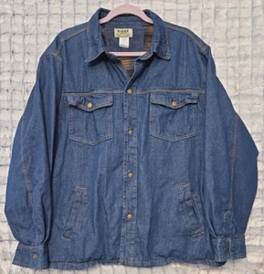 Duke Haband Vintage Blue Denim Jean Jacket Men's XL Flannel Lined Heritage - Picture 1 of 5