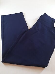 Women's Ododos Stretch Pull On Pants, Blue,  Size Large,  Faux Pockets/button