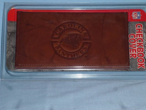CAROLINA PANTHERS   Leather Checkbook   NIP    br Cover