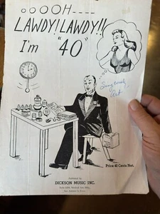Partituras J 1950 Very Weirdo San Antonio Texas Lawdy! Lawdy’ I’m 40’ - Imagen 1 de 2