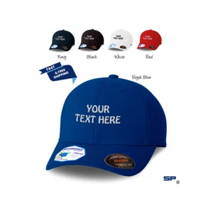 Custom Embroidered Flexfit Hats for Men & Women Polyester Dad Hat Baseball Cap - Picture 1 of 18