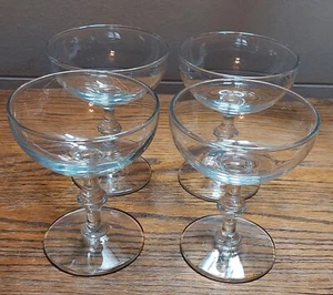 Set of (4) crystal 4.5" champagne glasses - Picture 1 of 9