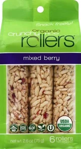 Crunchy Rollers Crunchy Rice Rollers Mixed Berry Organic 2.6 Oz - Picture 1 of 3