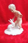 Schaubachhütte Art Porcelain Figure,Cherub With Rabbit,Very Beautiful,old