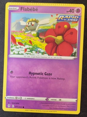 Flabebe 071/203 - Pokemon TCG - Evolving Skies - Misprint CRIMPED - Image 1 of 2