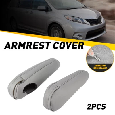 Cubierta de reposabrazos de asiento delantero lado conductor y pasajero 2x para Toyota Sienna 2011-2017 Foto 1 de 4