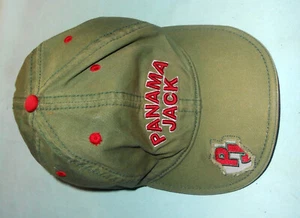 The Original PANAMA JACK Hat Hook & Loop Hat Green Red LOGO Cap - Picture 1 of 7