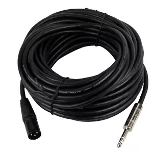 50 piedi XLR quarto di pollice cavi stereo a 3 pin XLR femmina cavo mixaggio cavo microfono - Foto 1 di 13