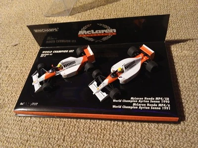 Senna World Champion Set 3, 1990/91 McLaren Honda MP4/5B, MP4/6, 1:43 Minichamps - Image 1 of 4