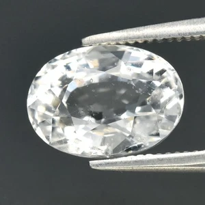💎 Berillo goshenite bianco naturale ovale 1,68 ct 8,5 x 6 mm - pietra preziosa Brasile - Foto 1 di 4