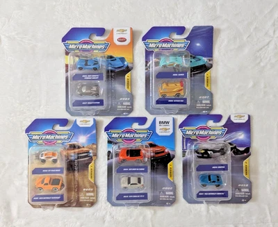 Micro Machines Series 1 Lot Corvette Bugatti Cadillac Skyhigh Van Chopper Buggy - Image 1 of 4