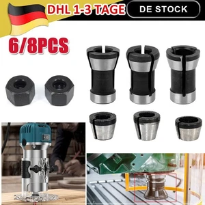 6/8x Spannzange Ersatzspannzange 6mm,6.35mm,8mm Für Geradschleifer Oberfräser·DE - Bild 1 von 15